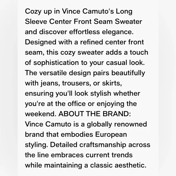 Vince Camuto Cozy Crewneck Sweater - Picture 9 of 9